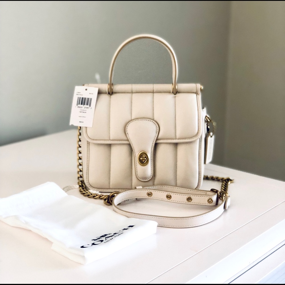 COACH WILLIS QUILTED TOP HANDLE BAG